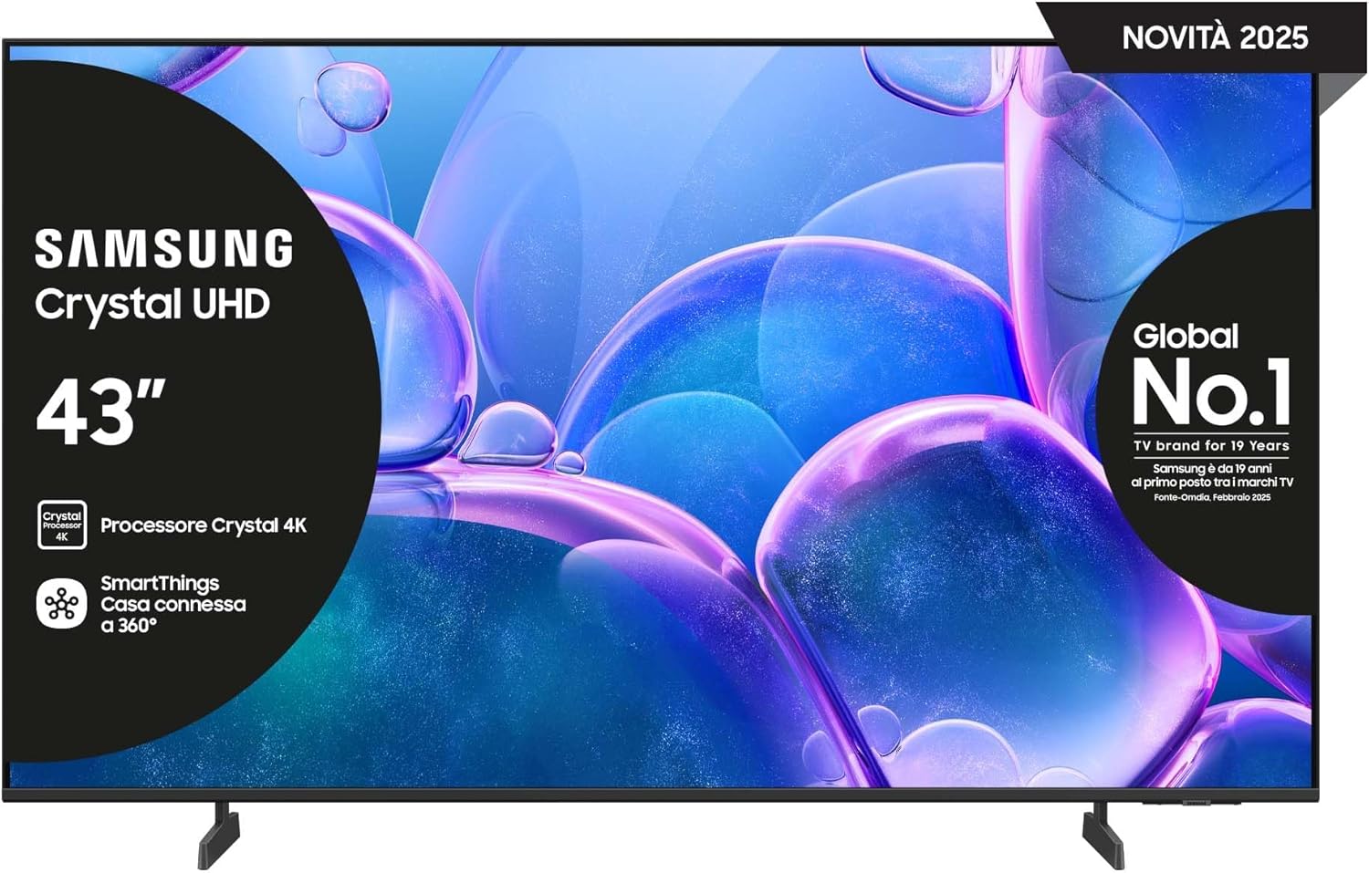 Samsung Crystal UHD 43U7000F — Test & Avis (4K 120Hz, Crystal Processor) — vue principale du produit