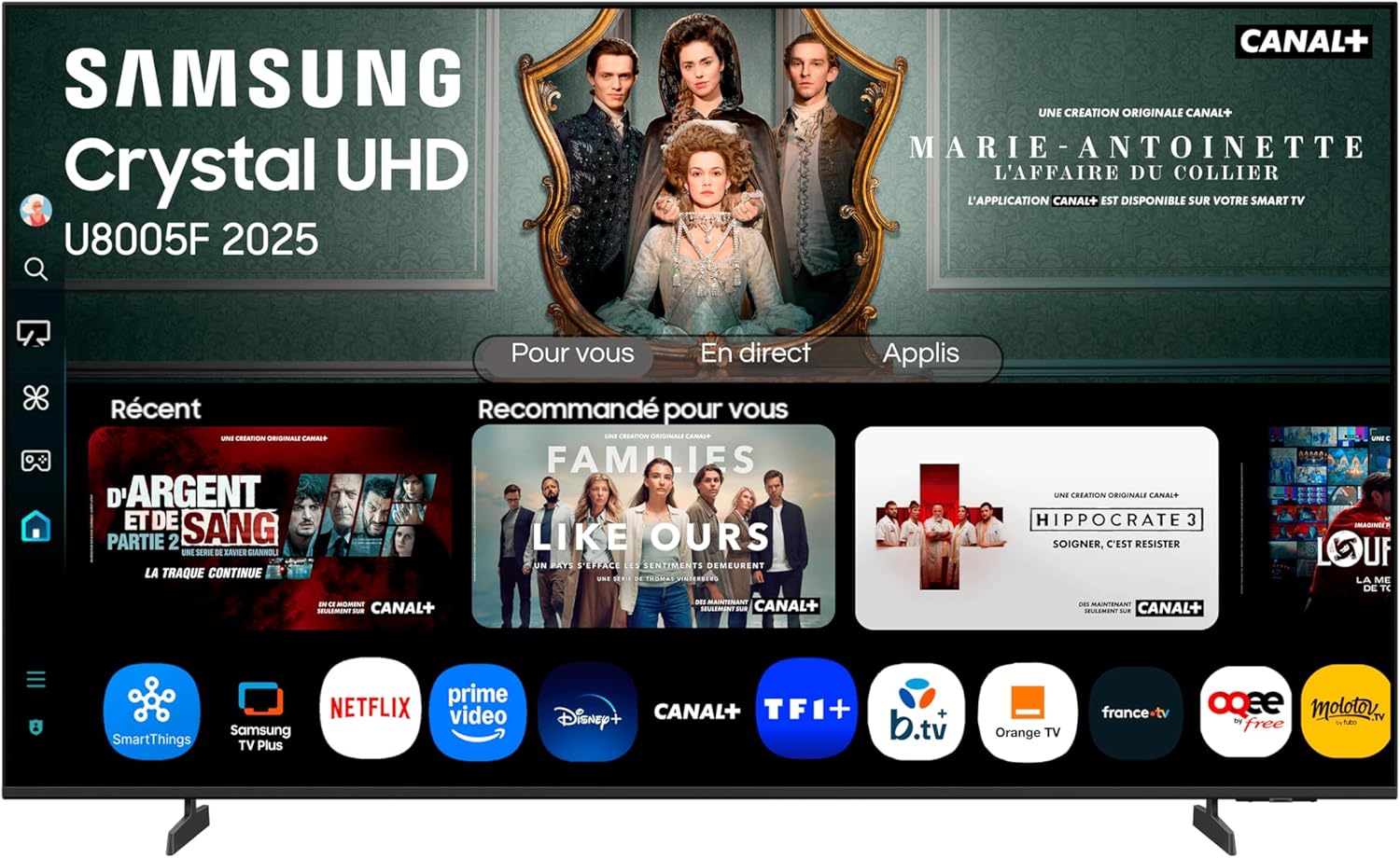 Samsung 55U8075F — Test & Avis (Crystal UHD 55&Prime; 4K 120Hz Vision IA) — vue principale du produit